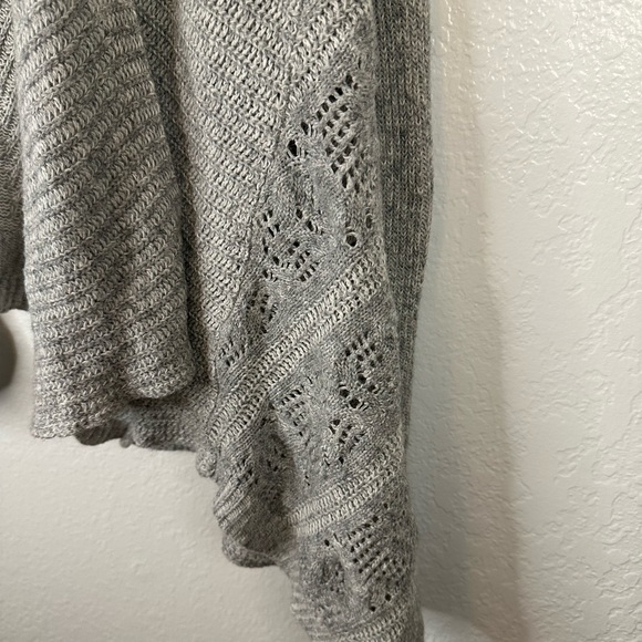 MOTH Anthropologie Open Front Cascade Drape Cardigan Sweater Gray Womens Small - Picture 6 of 9